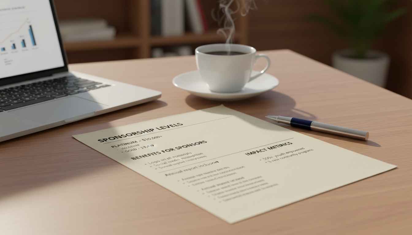 non profit sponsorship package template