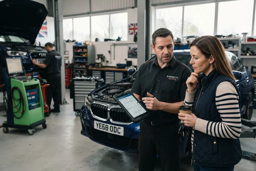 Finance for car repairs discussed with a professional UK mechanic
